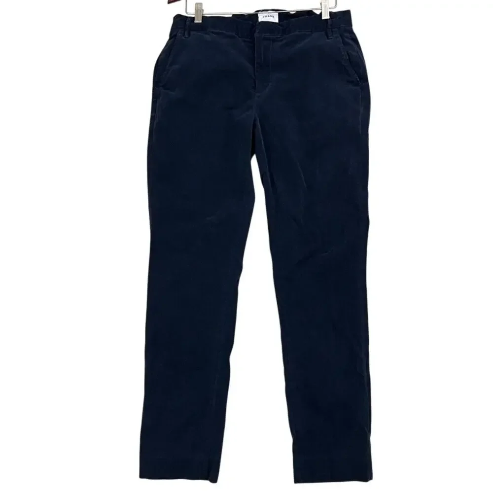FRAME L'Homme Slim Brushed Twill Pants Navy Men Size 34